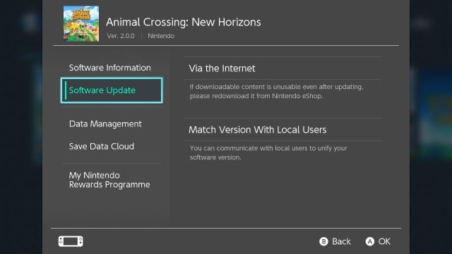 how to update animal crossing new horizons
