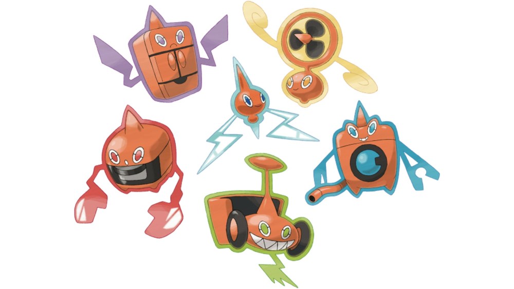 Rotom's various forms.