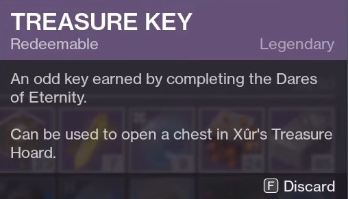 destiny 2 treasure key xur