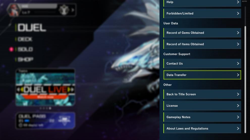 YuGiOh Master Duel Data Transfer First