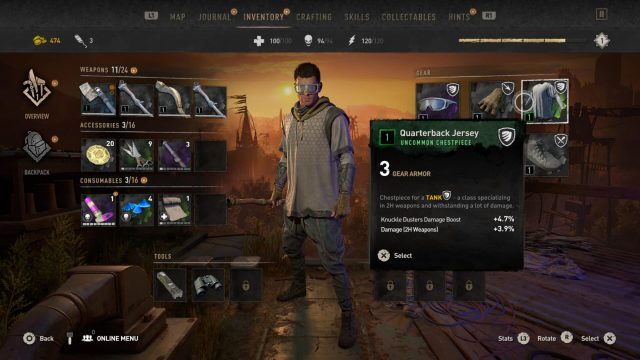 how to change clothes in dying light 2