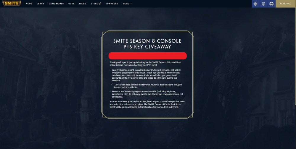 how to get smite pts console code