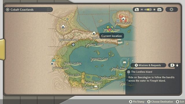 Pokemon Legends Arceus Cobalt Coastlands Map