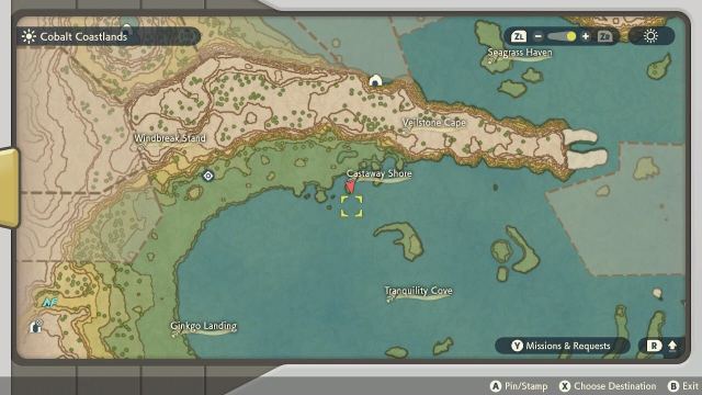 Pokemon Legends Arceus Gone Astray in the Coastlands Map