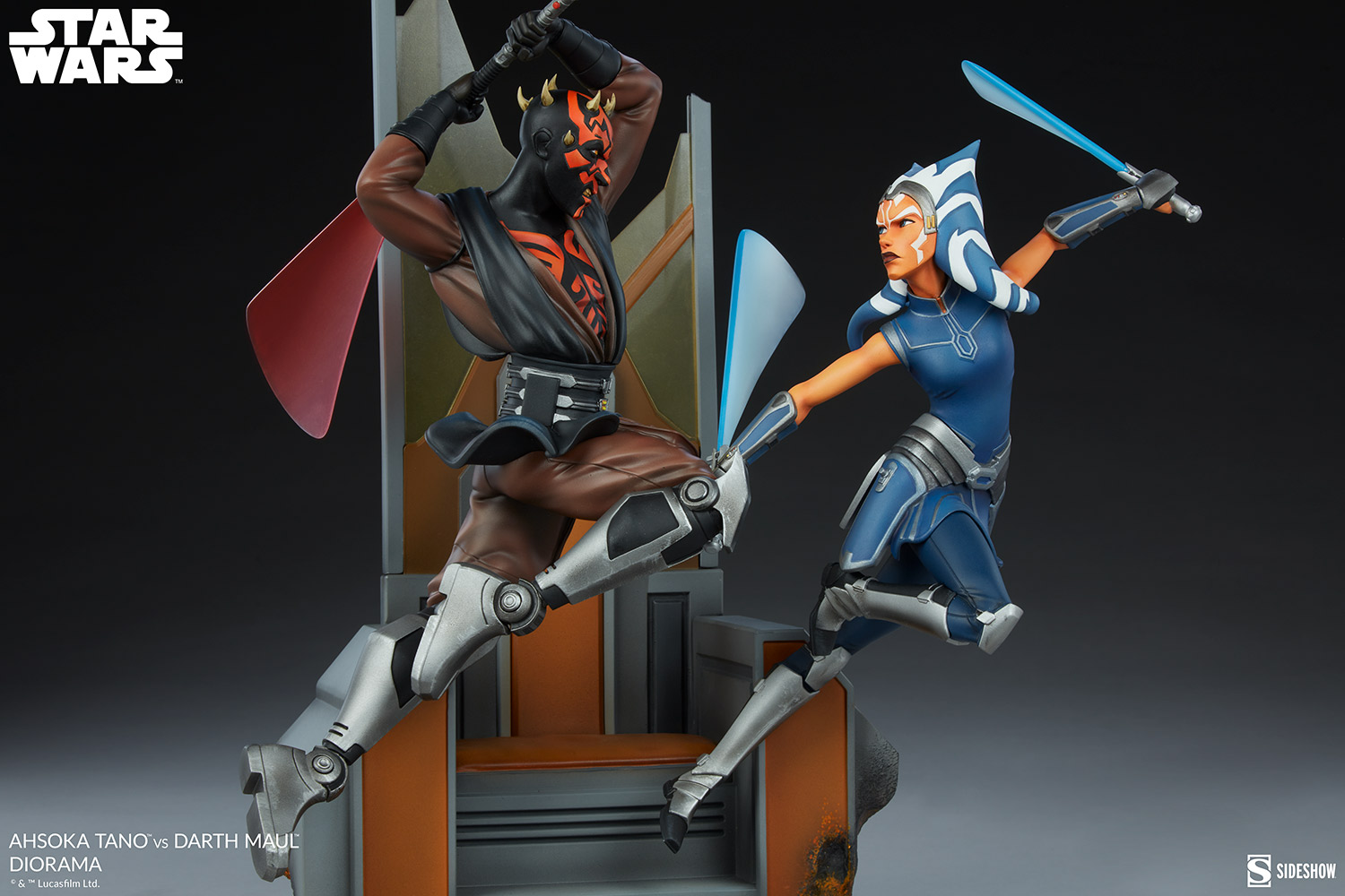 Sideshow Reveals Epic Ahsoka Tano vs Darth Maul Star Wars Diorama