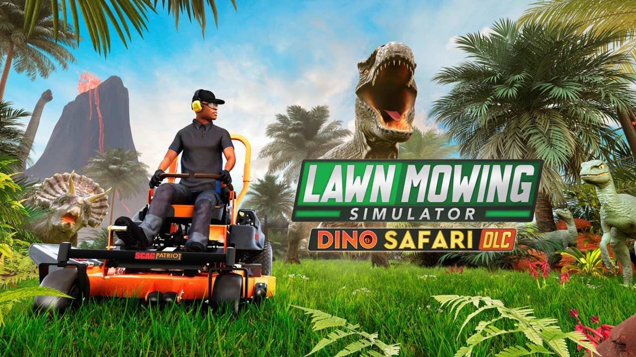 The Lawn Mowing Simulator – Dino Safari DLC Is Available Now