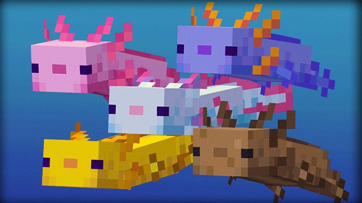 All Axolotl colors in Minecraft