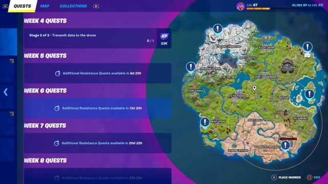 Transmit Data to the Drone Locations Fortnite Chapter 3 Season 2