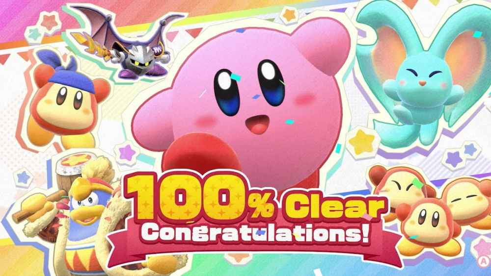 kirby and the forgotten land 100% reward