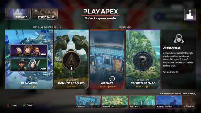 apex legends choose game mode