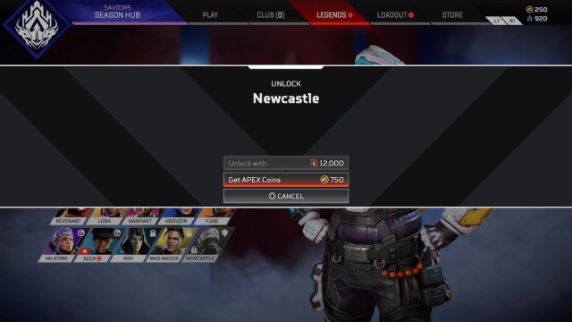 Unlock Newcastle Currency Cost Screen