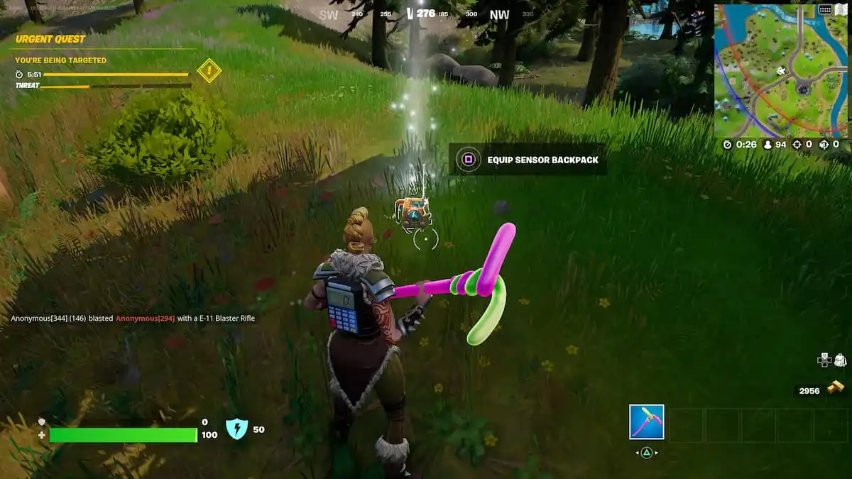 How to Equip Sensor Backpack & Scan Energy Fluctuation in Fortnite