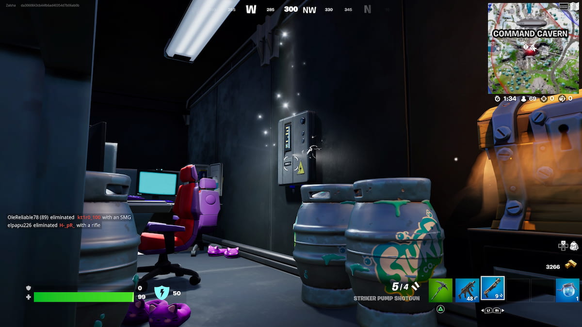 Where To Cut Power to Command Cavern Control Panels in Fortnite