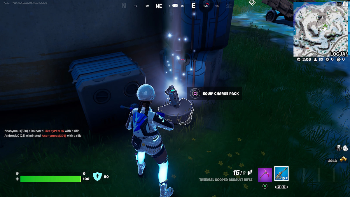 How to Equip Backpack & Collect Fuel Cells Near Command Cavern in