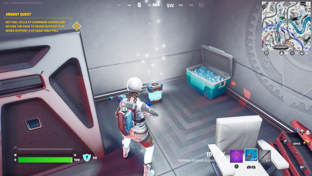 How to Equip Backpack & Collect Fuel Cells Near Command Cavern in Fortnite
