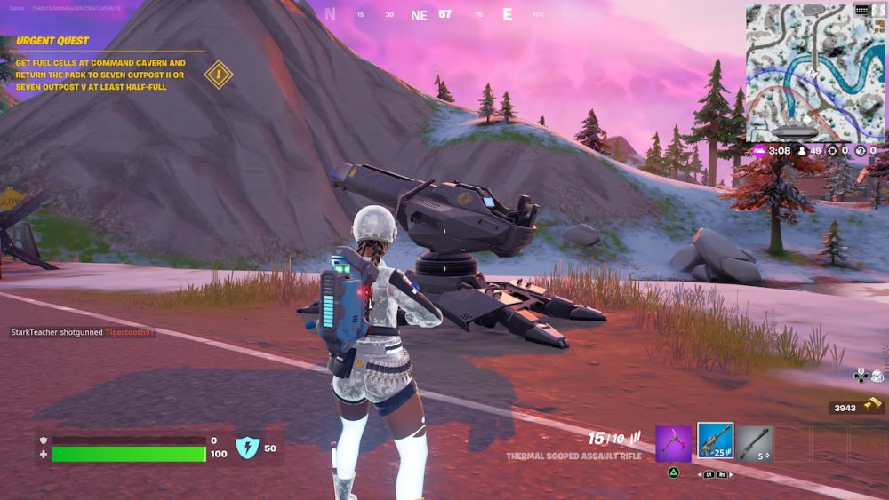 How to Equip Backpack & Collect Fuel Cells Near Command Cavern in Fortnite