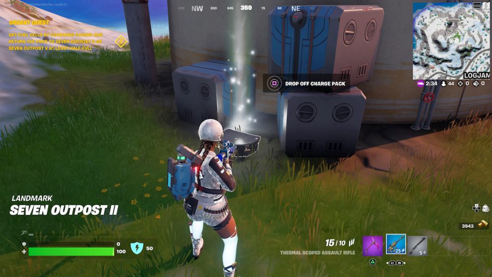 How to Equip Backpack & Collect Fuel Cells Near Command Cavern in Fortnite