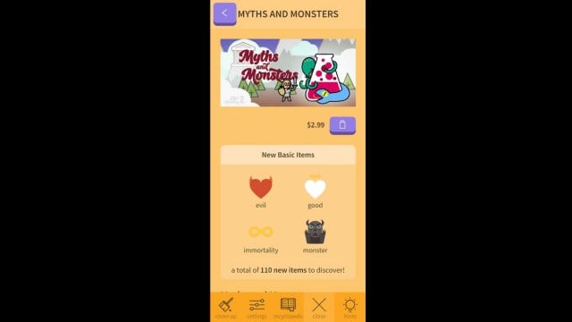 MYTHS AND MONSTERS in Little Alchemy 2 