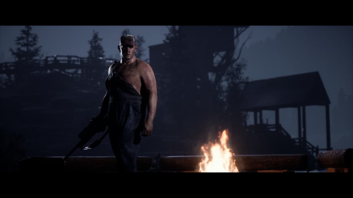 local resident bobby looking menacing by the campfire