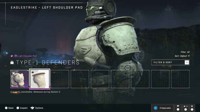 halo infinite type-1 defenders shoulder pad