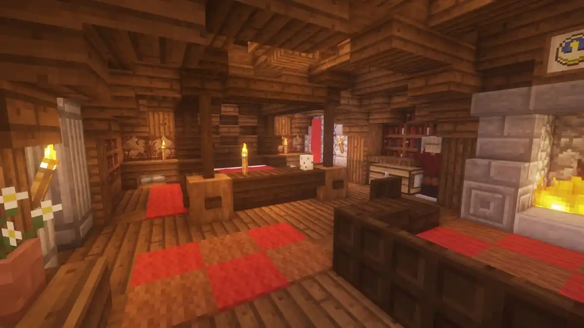 A Minecraft bedroom