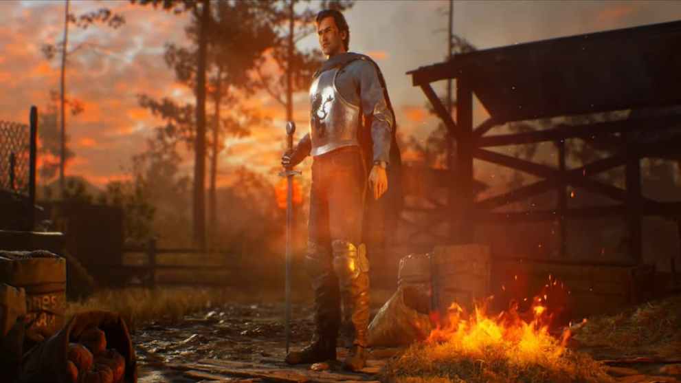 ash williams gallant knight preorder bonus skin in evil dead the game