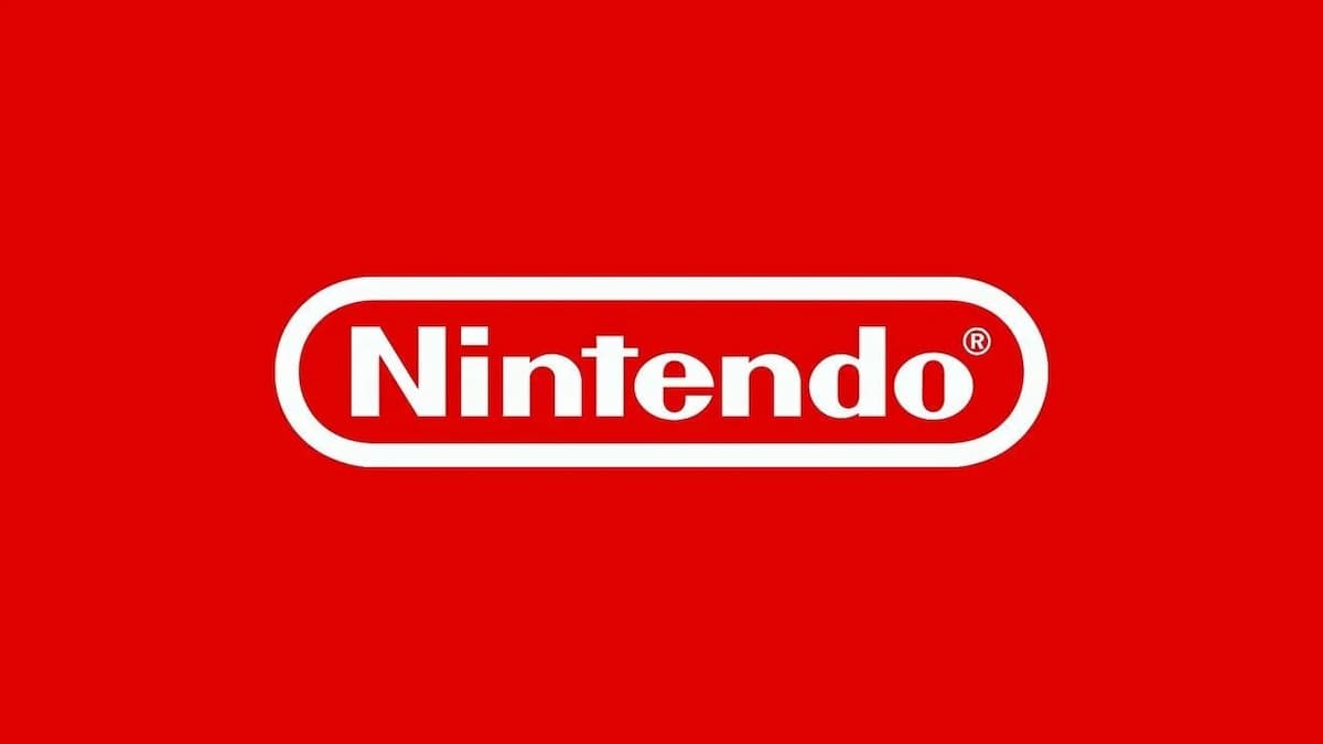 white nintendo logo with red background