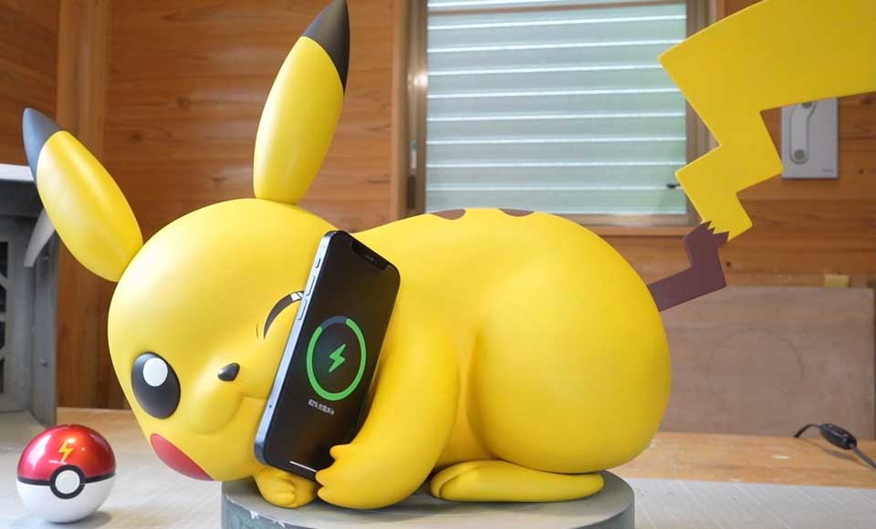 pikachu phone charger