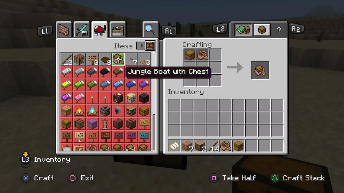 Minecraft - How to Craft a Boat With Chest