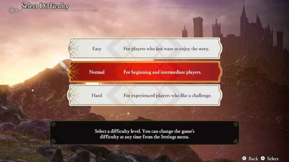 difficulty settings in Fire Emblem Warriors: Three Hopes