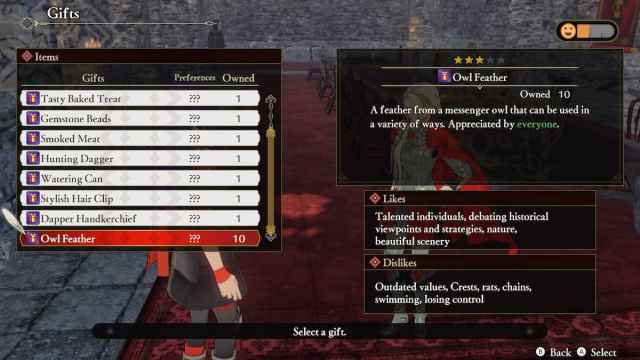 gifts in fire emblem warriors: three hopes