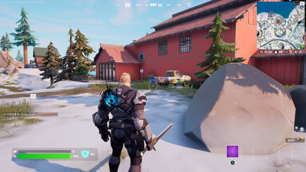 How to Knock Down Timber Pines with a Ripsaw Launcher in Fortnite