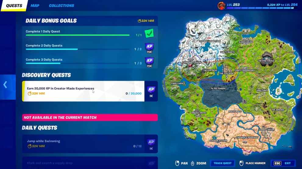 Earn 20K XP in Creator Made Experiences on Fortnite