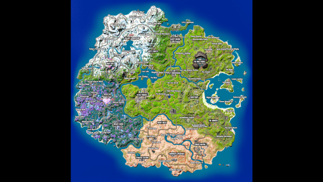 Fortnite Chapter 3 Season 3 Map with Labels