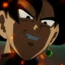 Goku black staring menacingly