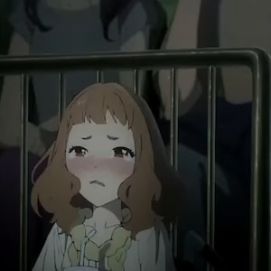 Kumiko crying while she is watching a film in cinema