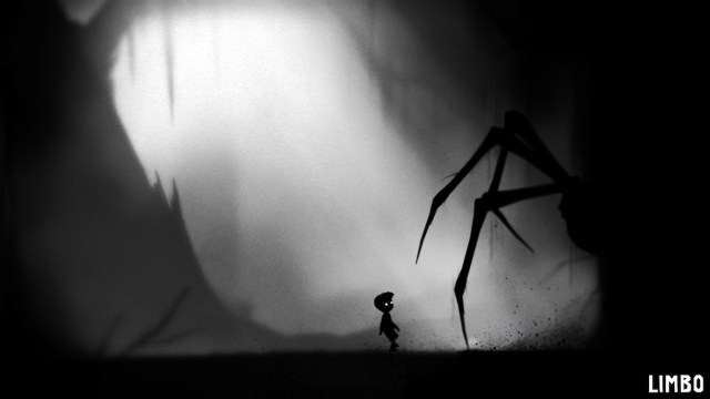 The boy in Limbo wakes up and has to defend himself from a very scary spider.