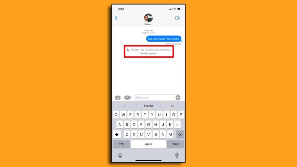 Share Focus Status on Apple iPhone iMessage