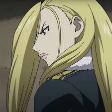 Olivier with hair down looking angry