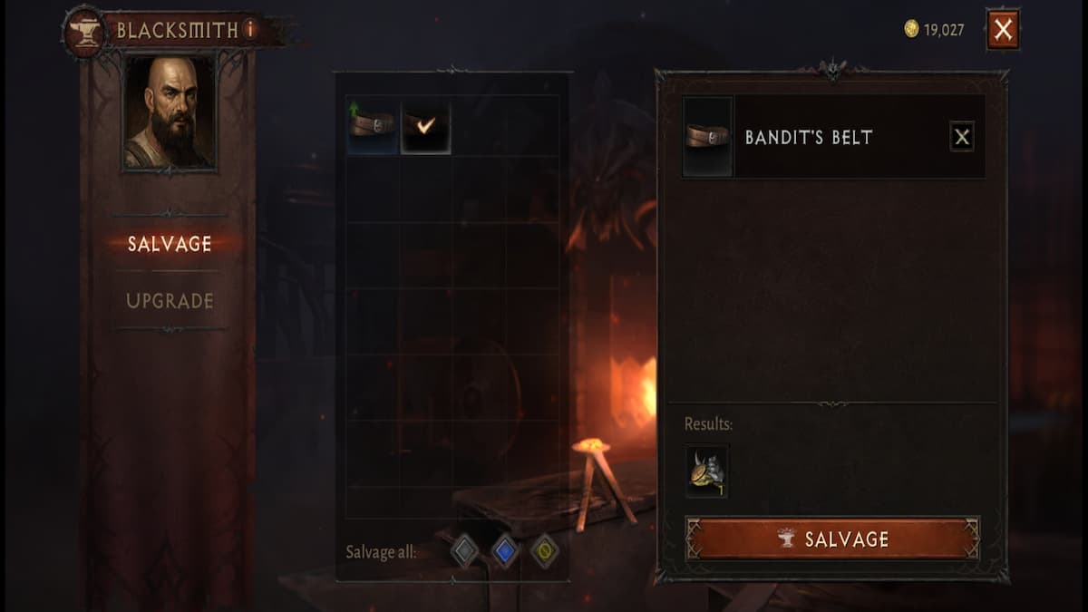 Salvaging gear in Diablo Immortal