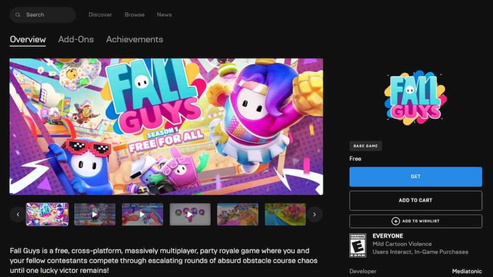 Get Fall Guys on Epic Games Store