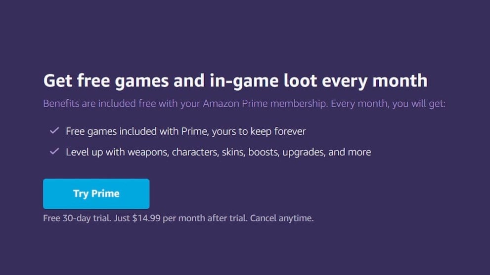 Prime Gaming membership