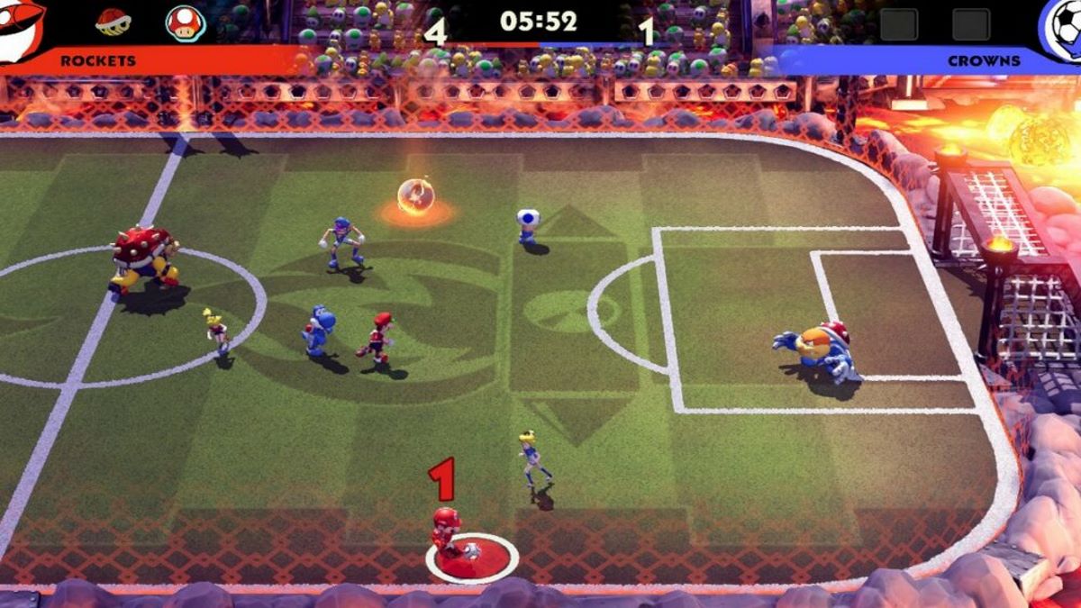 mario strikers battle league gameplay