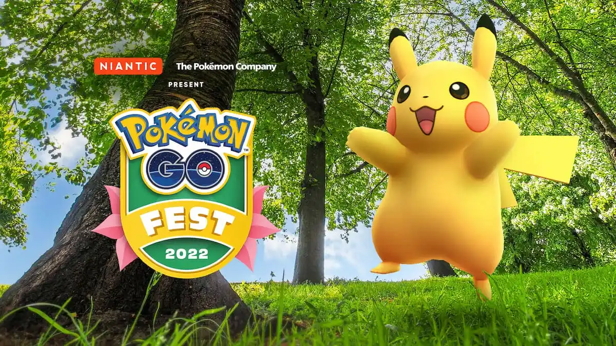 pokemon go fest 2022 logo and Pikachu