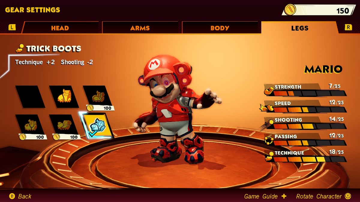 Mario Strikers: Battle League Gear - Technique