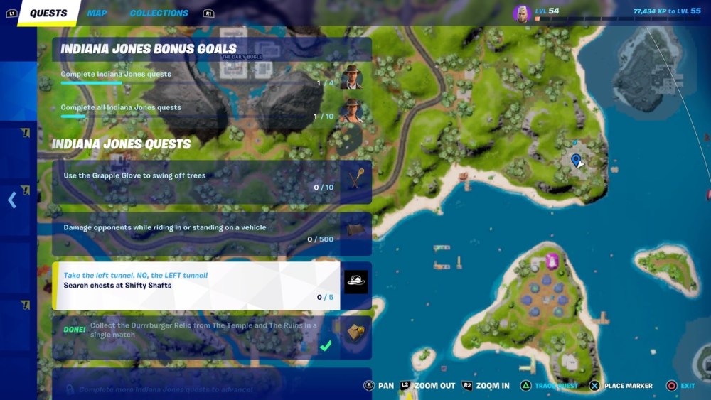 Where To Find The Durrrburger Relic In The Temple The Ruins In Fortnite Chapter 3 Season 3 Indiana Jones Quest