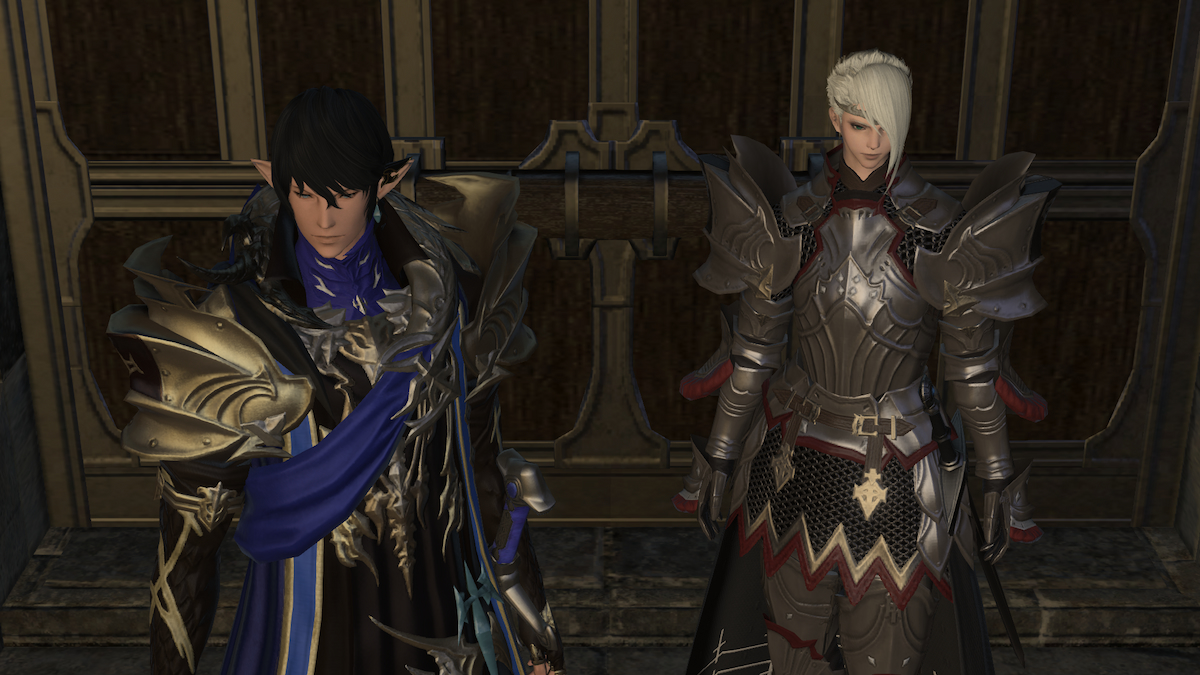 Aymeric and Lucia in Final Fantasy XIV