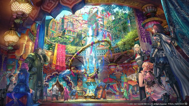 Concept art of Thavnair in Final Fantasy XIV