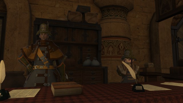 A screenshot of the Immortal Flames Grand Company in Final Fantasy XIV.