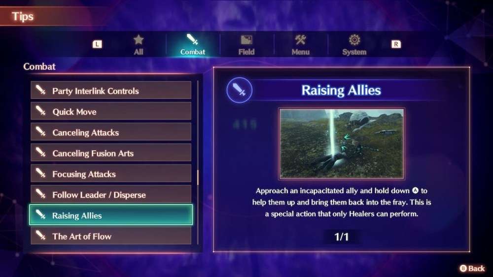Revive Fainted Allies in Xenoblade Chronicles 3